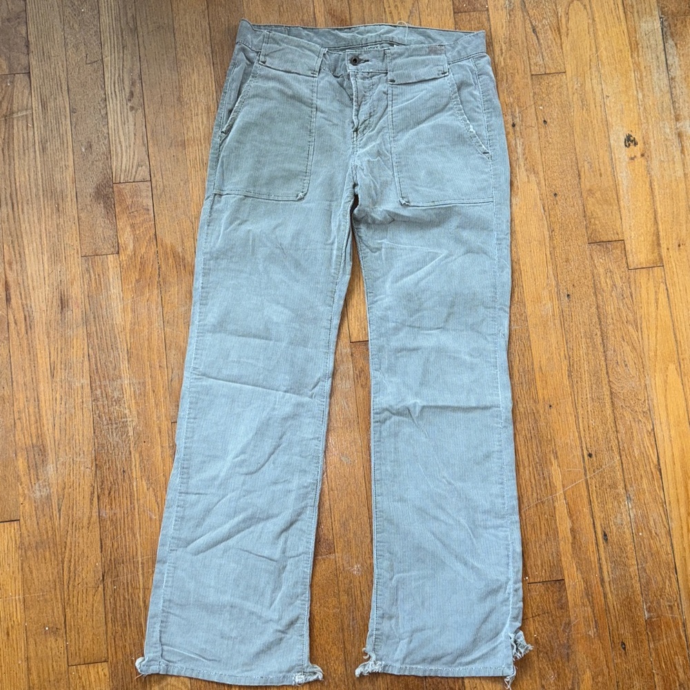Lucky Brand Silver Corduroy Dungarees